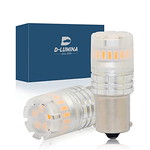 2 Pezzi Lampada Led 1156 BA15S P21W 12V, Ambra Arancione,Canbus No Errore No Polarità, Impermeabile IP67, Illuminazione 360°