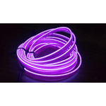 Stringa El Striscia Neon LED 5 Metri Flessibile Tagliabile Luce Decorativa Atmosfera per Interno Auto Camion Camper Sfilata Moda (Viola)