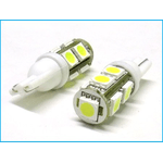 24V Lampada Led T10 W5W 9 Smd Bianco Luci Posizione Camion