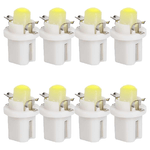 8 Pezzi Lampada Led T5 B8.5D 1 COB 12V 0.6W 40lm Bianco Freddo 6500K 18mm Luci Cruscotti e Strumentazioni B8,5D