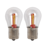 2 Pezzi Lampada Led BA15s S25 P21W 2 Cob 12V 24V 300lm 1.7W Luce Bianco Freddo Piedi Dritti H50mm