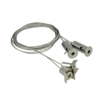 Kit Sospensione Per Fissaggio A Soffitto Del Profilo Alluminio Doppio Illuminazione Da 2 Lati BA1732 Compreso Clip Per Barra