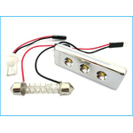 Pannello Led Per Luci Plafoniera Abitacolo Cortesia Auto 3 Smd PCB Osram Bianco 12V T10 e Siluro