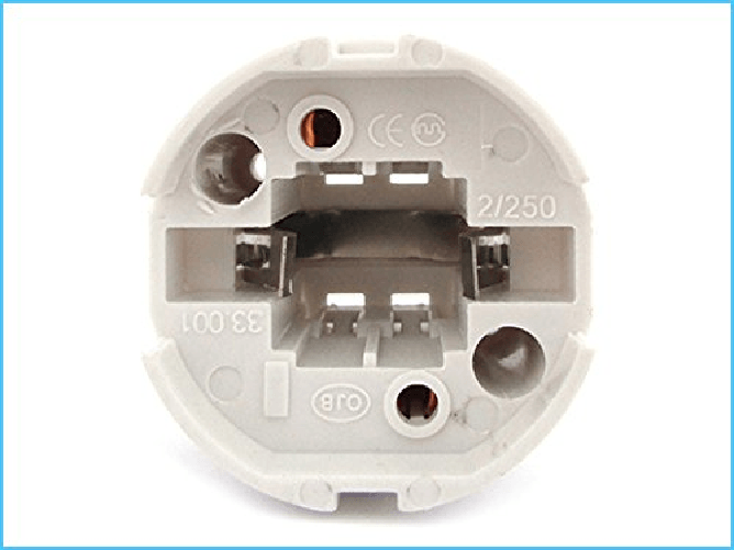 2 PZ Portalampade Adattatori Lampada Attacco G24 2 Pin Per Fare Test Resistenza e Durata