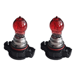 CARALL 2 Pezzi di Lampadine 12V Per Auto, Luci Anabbagliante,Abbagliante,Fendinebbia ect. (PSR24W 12V 24W PG20-6 Rosso)