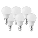 6 PZ Lampada A Led E14 P45 5,5W Bianco Neutro 4000K Forma Bulbo 180 Gradi 220V SKU-2734