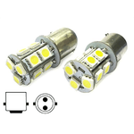 2 Lampade Led Barca Nautica BA15D B15D Bianco Freddo 12V 24V 3W No Polarita Piedi Dritti 13 Smd 5050 Baionetta G18