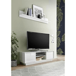 Base tv Ice colore bianco lucido