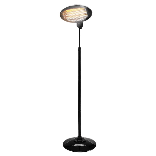 Stufa Elettrica da Esterna 2000W, Riscaldamento da Fuori Bar Ristorante Terrazza, Stufetta Regolabile Max 2m Stile Lampione, IP34 Impermeabile