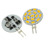 2 Pezzi Lampadine LED G4 Bispina DC AC 12V 24V 3,5W Bianco Caldo 3000K Con 15 SMD 5630 10V-30V