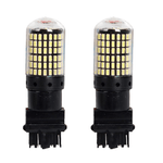 A2ZWORLD 2 Pezzi LED 3157 T25 P27/W, 65mm Lampada Auto Camion 12V 24V Canbus, 144 SMD 3014, 300lm 10W/3W Doppio Filamento (Bianco Freddo 6500K)