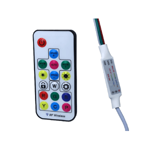 Mini Controller RF Telecomando Con 17 Tasti, Per Striscia Led RGB Dinamica SPI Magic Color, 5V 12V 24V, IC WS2811 WS2812B WS2815 WS2801 WS2813, SP104E