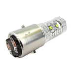 CARALL MA6355 Lampada Led H6 B35 BA20D Biluce 12V 50W Con 10 Smd 5W Bianco 6000K Per Moto Scooter Molto Luminoso - 1 Pezzo