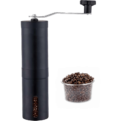 A2ZWORLD Macinacaffè Manuale Professionale in Acciaio Inox con Dimensione della Macinatura
