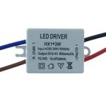 Led Driver CC 600mA 3V-4V DC 1X3W Trasformatore Alimentatore Corrente Costante 3W