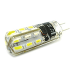 Lampada LED Bispina G4 24 SMD 3014 DC/AC 12V Con Silicone Bianco Neutro 4000K