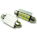 Lampadina Led Siluro Canbus T11 C5W 42mm 8 SMD 5050 12V Luci Targa Con Dissipatore