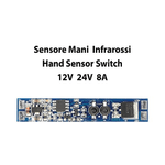 Sensore Mani Infrarossi IR Hand Sensor Switch 12V 24V 8A Interruttore Per Profilo Alluminio Barra Led