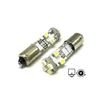 Lampada Led Canbus BAX9S H6W 8 Smd No Errore Piedi Storti 12V Luci Posizione Con Resistenza