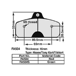 EBC FA504 Pastiglie freno Kart Hasse Tony