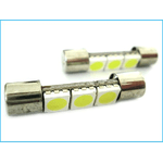 CARALL LS2803 Lampadina Led Micro Siluro 12V T11 28mm 3 Smd 5050 Bianco Per Luci Di Cortesia Nel Parasole