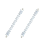 2 PZ Lampade Alogena Dimmerabile R7S 118mm 120W 2215 Lumen Bianco Caldo 2800K