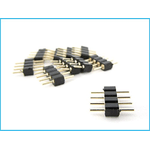 10 PZ Spina Colore Nero Maschio 4 Pin Per Connessione Striscia Led RGB Centralina Controller RGB