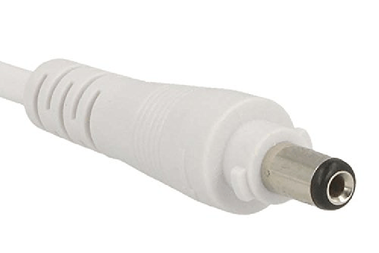 2 PZ Connettori Spinotto Maschio DC Con Lock Blocco Di Sicurezza Diametro 5,5mm x 2,1mm Colore Bianco