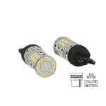 Lampada Led T20 W21W WY21W 7440 Canbus 12V 25W Reale Arancione Per Frecce No Errore 32 Smd 3030