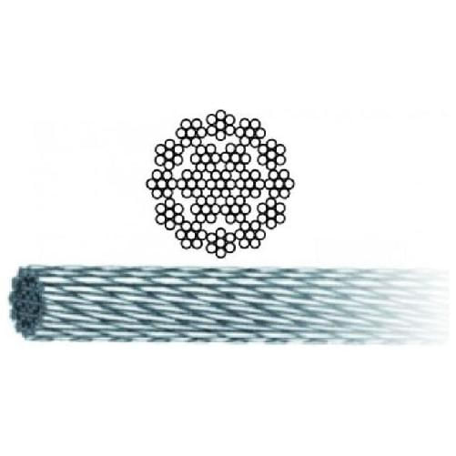 Vigor-Blinky Funi Acciaio Zincato 133 Fili Antigiro 19x7 100mt Diametro 6mm