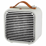 Mini Termoventilatore Ceramica 600W/1200W, Riscalda Bagno Tavolo Ufficio Camera, Silenzioso e Basso Consumo, Design Salvaspazio (Bianco)