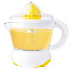 Spremiagrumi Automatico Elettrico per Arance 25W, Estrattore Frutta Fresca, Centrifuga di Succo per Agrumi Capacità 0,7L (Giallo)