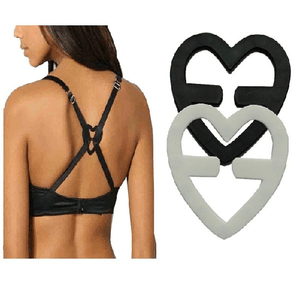 Trade Shop Traesio-set 3 Clip Per Nascondere Le Bretelle Del Reggiseno In Tre Colori A Forma Cuore -