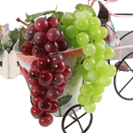 Trade Shop Traesio-grappolo Grappoli Uva 2 Pezzi 22 Cm Viola Bianca Casuale Frutta Decorazioni -