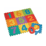 Trade Shop Traesio-tappeto Tappetino Puzzle 10 Pezzi Numeri Morbido Dimensione Mattonelle 30x30cm -