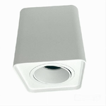 Trade Shop Traesio-portafaretto Orientabile Da Soffitto Bianco Per Faretto Gu10 / Gu5.3 P34-gu10-b1 -