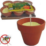 Trade Shop Traesio-6 Pezzi Citronella In Coccio Vasetto Di Terracotta Diametro 7 Cm Antizanzare -