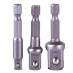 Trade Shop Traesio-set 3 Bussole Inserto Prolunga Per Trapano Avvitatore Attacco 1/2'' 1/4'' 3/8'' -