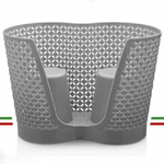 Trade Shop Traesio-portabicchieri Porta Bicchieri Organizer Doppio Plastica Colorata Cucina 27x13cm -