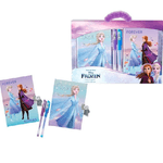 Trade Shop Traesio-set Diari Segreti Frozen Con Lucchetto E Chiavi Penne Gel Glitterate Colorate -