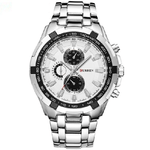 Trade Shop Traesio-orologio Polso Curren 8023 Uomo Analogico Quarzo Moderno Silver Bianco -