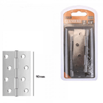 Trade Shop Traesio-set 2 Pezzi Cerniere Per Porte Mobili Armadi Sportelli Ante 90 Mm Silver 69035 -