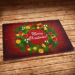 Trade Shop Traesio-tappeto Zerbino Natale Decorazione Con Ghirlanda 40x60 Cm Decorazioni Natalizie -