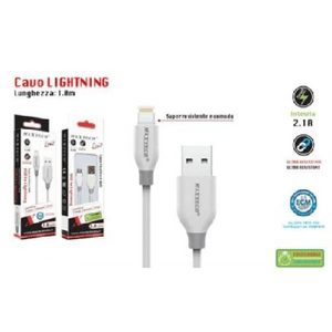 Maxtech-cavo Ricarica Dati Iphone Ipad Ipod Lightning Usb Alta Velocita 1mt 2.1a F-ip024 -