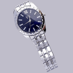 Trade Shop Traesio-orologio Polso Yx Uomo Classico Elegante Analogico Quarzo Silver Quadrante Blu -