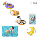 Trade Shop Traesio-ciambella Salvagente Gonfiabile Bambini Con Testa Animali Safari Assortiti 36112 -