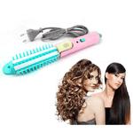 Trade Shop Traesio-spazzola Sonar Sn-013 Da Viaggio Piastra Capelli 2 In 1 Capelli Lisci Ricci 160° -