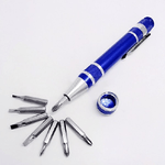 Trade Shop Traesio-penna Di Precisione 8in1 In Alluminio Multifunzione Set Punte Cacciaviti Cacciavite Torx -