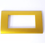 Trade Shop Traesio-placca Placchetta Cornice Plastica Oro Jk Lk40704 Tre Uscite Posti Placchette -