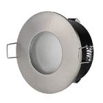 Trade Shop Traesio-supporto Porta Faretto Da Incasso Lampadine Led Mr16 Par16 Rotondo Acciaio 75mm -